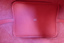 将图片加载到图库查看器，HERMES PICOTIN LOCK MM Clemence leather Rouge pivoine □R刻印 Hand bag 800020076
