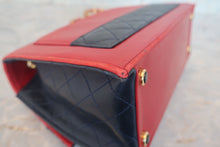 画像をギャラリービューアに読み込む, CHANEL/シャネル 2.55チェーンショルダーバッグ ラムスキン レッド/ネイビー/ゴールド金具 ショルダーバッグ 800010020
