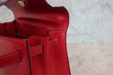 画像をギャラリービューアに読み込む, HERMES／エルメス ケリー28 ボックスカーフ ヴァーミリオン 〇S刻印 ショルダーバッグ 800030183
