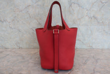 将图片加载到图库查看器，HERMES PICOTIN LOCK PM Clemence leather Rouge garance T刻印 Hand bag 800060209
