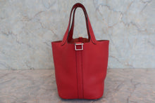 将图片加载到图库查看器，HERMES PICOTIN LOCK PM Clemence leather Rouge garance T刻印 Hand bag 800060209
