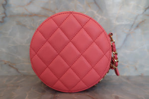 CHANEL/シャネル マトラッセラウンドチェーンショルダーバッグ ラムスキン ピンク/ゴールド金具 ショルダーバッグ 700070053