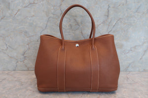 HERMES GARDEN PARTY PM Negonda leather Gold □N刻印 Tote bag 600030099