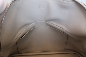 HERMES／BOLIDE 31 Clemence leather Pearl gray □Q Engraving Shoulder bag 700090081