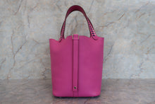 将图片加载到图库查看器，HERMES PICOTIN LOCK MM Tressage Epsom leather Magnolia/Blue saphir/Craie C刻印 Hand bag 700030191
