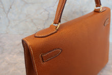 将图片加载到图库查看器，HERMES KELLY 32 Pigskin Brown 〇H刻印 Shoulder bag 700060161
