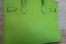 Load image into Gallery viewer, HERMES BIRKIN 30 Clemence leather Apple green □H Engraving Hand bag 700020028
