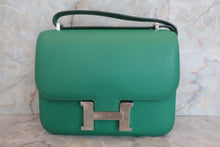 将图片加载到图库查看器，HERMES CONSTANCE3 MINI Evercolor leather Vert vertigo A刻印 Shoulder bag 600100169
