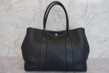 Load image into Gallery viewer, HERMES GARDEN PARTY PM Negonda leather Black □P Engraving Tote bag 600080057
