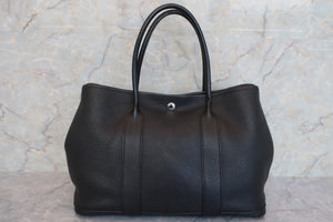 HERMES GARDEN PARTY PM Negonda leather Black □P Engraving Tote bag 600080057