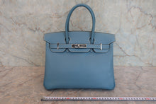 将图片加载到图库查看器，HERMES BIRKIN 30 Epsom leather Blue jean □L刻印 Hand bag 800030174
