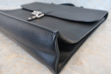 Load image into Gallery viewer, HERMES SAC A DEPECHE 38 Clemence leather Black Hand bag 500060032
