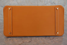 将图片加载到图库查看器，HERMES BIRKIN 40 Clemence leather Natural sable □D刻印 Hand bag 800050054
