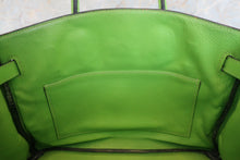 Load image into Gallery viewer, HERMES BIRKIN 30 Clemence leather Apple green □H Engraving Hand bag 700020028
