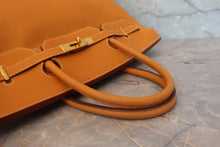 将图片加载到图库查看器，HERMES BIRKIN 40 Clemence leather Natural sable □D刻印 Hand bag 800050054
