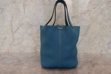 Load image into Gallery viewer, HERMES PICOTIN LOCK MM Clemence leather  Blue jean □O Engraving  Hand bag 700120043
