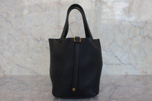 将图片加载到图库查看器，HERMES PICOTIN LOCK MM Clemence leather Black D刻印 Hand bag 800020084
