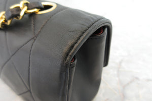 CHANEL/シャネル ダイアナマトラッセチェーンショルダーバッグ ラムスキン ブラック/ゴールド金具 ショルダーバッグ 700030159