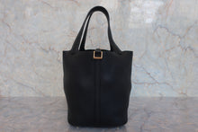 将图片加载到图库查看器，HERMES PICOTIN LOCK MM Clemence leather Black D刻印 Hand bag 800020084
