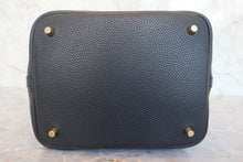 将图片加载到图库查看器，HERMES PICOTIN LOCK MM Clemence leather Black D刻印 Hand bag 800020084
