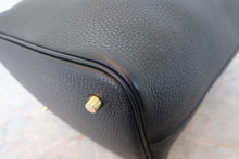 将图片加载到图库查看器，HERMES PICOTIN LOCK MM Clemence leather Black D刻印 Hand bag 800020084
