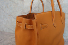 将图片加载到图库查看器，HERMES BIRKIN 40 Clemence leather Natural sable □D刻印 Hand bag 800050054
