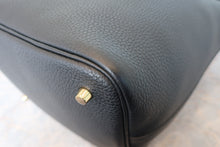 将图片加载到图库查看器，HERMES PICOTIN LOCK MM Clemence leather Black D刻印 Hand bag 800020084
