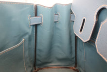 将图片加载到图库查看器，HERMES BIRKIN 30 Epsom leather Blue jean □L刻印 Hand bag 800030174
