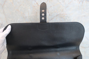 HERMES SAC A DEPECHE 38 Clemence leather Black Hand bag 500060032