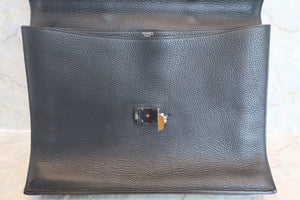 HERMES／エルメス サックアデペッシュ38 トリヨンクレマンス ブラック ハンドバッグ 500060032