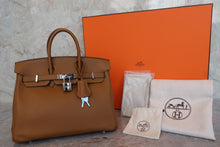 画像をギャラリービューアに読み込む, HERMES／エルメス バーキン25 ヴォースイフト ブロンズドレ D刻印 ハンドバッグ 800090224
