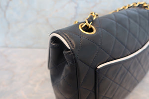 CHANEL/シャネル マトラッセチェーンショルダーバッグ ラムスキン ネイビー/ホワイト/ゴールド金具 ショルダーバッグ 700050173