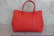 將圖片載入圖庫檢視器 HERMES／エルメス ガーデンパーティPM ネゴンダ ルージュピヴォワンヌ R刻印 トートバッグ 800030181
