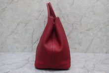 将图片加载到图库查看器，HERMES  GARDEN PARTY PM Negonda leather Rouge casaque □Q刻印 Tote bag 700120185
