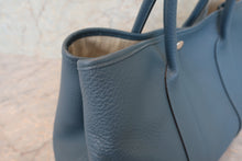 Load image into Gallery viewer, HERMES  GARDEN PARTY PM Negonda leather Blue tempete □R Engraving Tote bag 700090078
