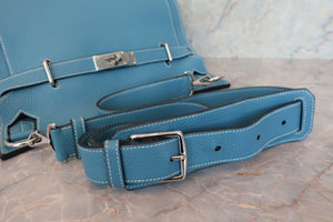 HERMES／エルメス ジプシエール34 トリヨンクレマンス ブルージーン □M刻印 ショルダーバッグ 700080055