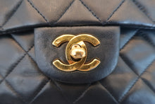 Load image into Gallery viewer, CHANEL Matelasse double flap double chain shoulder bag Lambskin Navy/Gold hadware Shoulder bag 600040069
