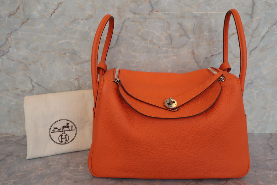 HERMES LINDY 34 Clemence leather Orange □N刻印 Shoulder bag 600080106