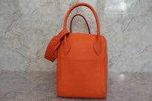 Load image into Gallery viewer, HERMES LINDY 34 Clemence leather Orange □N Engraving Shoulder bag 600080106
