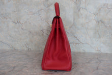 将图片加载到图库查看器，HERMES KELLY 32 Graine Couchevel leather Rouge vif 〇R刻印 Hand bag 800060191
