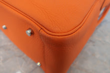 Load image into Gallery viewer, HERMES LINDY 34 Clemence leather Orange □N Engraving Shoulder bag 600080106
