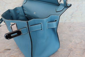HERMES／エルメス ジプシエール34 トリヨンクレマンス ブルージーン □M刻印 ショルダーバッグ 700080055