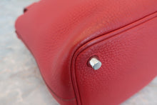 Load image into Gallery viewer, HERMES PICOTIN LOCK PM Clemence leather Rouge garance □P Engraving Hand bag 600090155
