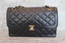 画像をギャラリービューアに読み込む, CHANEL/シャネル パリ限定マトラッセダブルフラップチェーンショルダーバッグ ラムスキン ブラック/ゴールド金具 ショルダーバッグ 700070024
