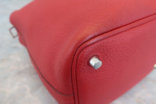 将图片加载到图库查看器，HERMES PICOTIN LOCK PM Clemence leather Rouge garance □P刻印 Hand bag 600090155
