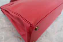将图片加载到图库查看器，HERMES KELLY 32 Graine Couchevel leather Rouge vif 〇R刻印 Hand bag 800060191
