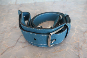 HERMES／エルメス ジプシエール34 トリヨンクレマンス ブルージーン □M刻印 ショルダーバッグ 700080055