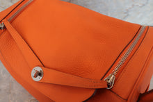 Load image into Gallery viewer, HERMES LINDY 34 Clemence leather Orange □N Engraving Shoulder bag 600080106
