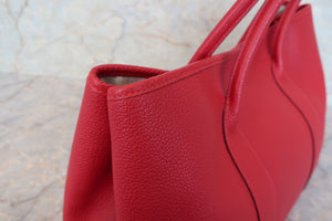 HERMES  GARDEN PARTY PM Negonda leather Rouge casaque □R Engraving Tote bag 700030222