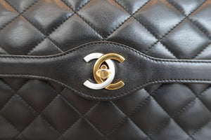 CHANEL/シャネル パリ限定マトラッセダブルフラップチェーンショルダーバッグ ラムスキン ブラック/ゴールド金具 ショルダーバッグ 700070024